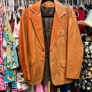 1970s leather vintage men’s jacket